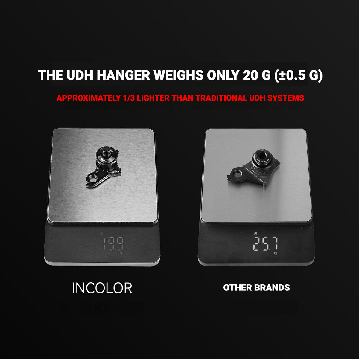 INCOLOR Lightweight UDH Derailleur Hanger for Trek Madone Gen 8, Quicker One & Specialized S-Works Tarmac SL9 | 7075-T6 Aluminum