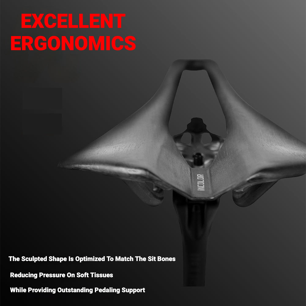 82g Ultra-Light Full Carbon Short-Nose Saddle｜INCOLOR RC-1｜Ultimate Weight-Reduction Upgrade