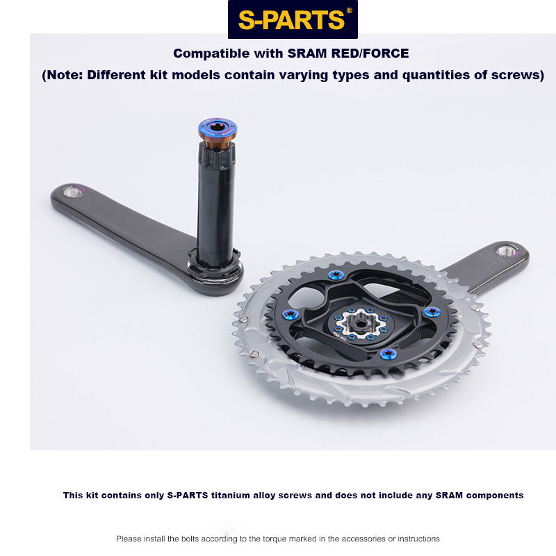 S-PARTS Titanium Alloy Gear Transmission Screws for SRAM RED and FORCE 22-Speed Mechanical Systems