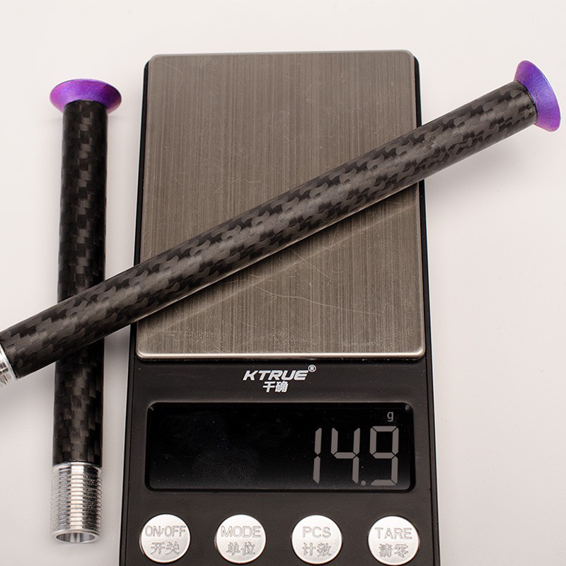 Custom axe traversant ultraléger en carbone-titane – 28 g par ensemble